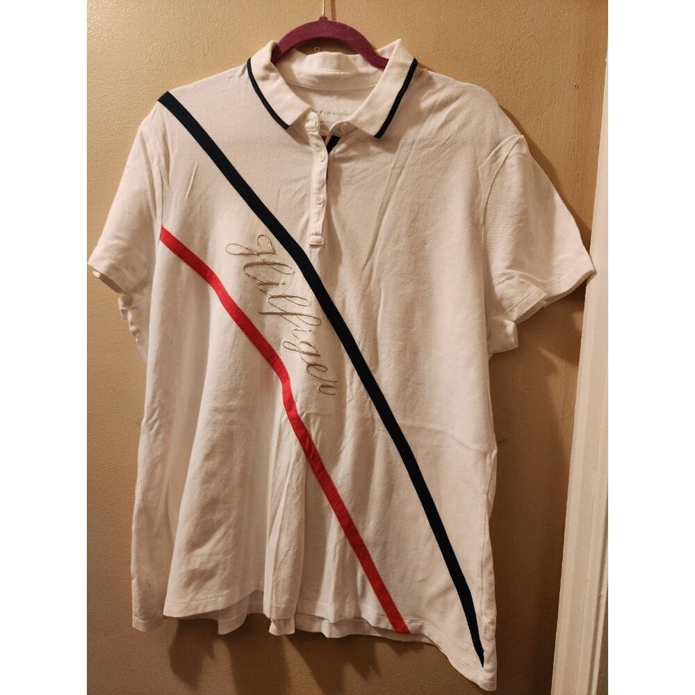 Tommy Hilfiger Ladies Frances 3-Button Pique Shirt 2XL